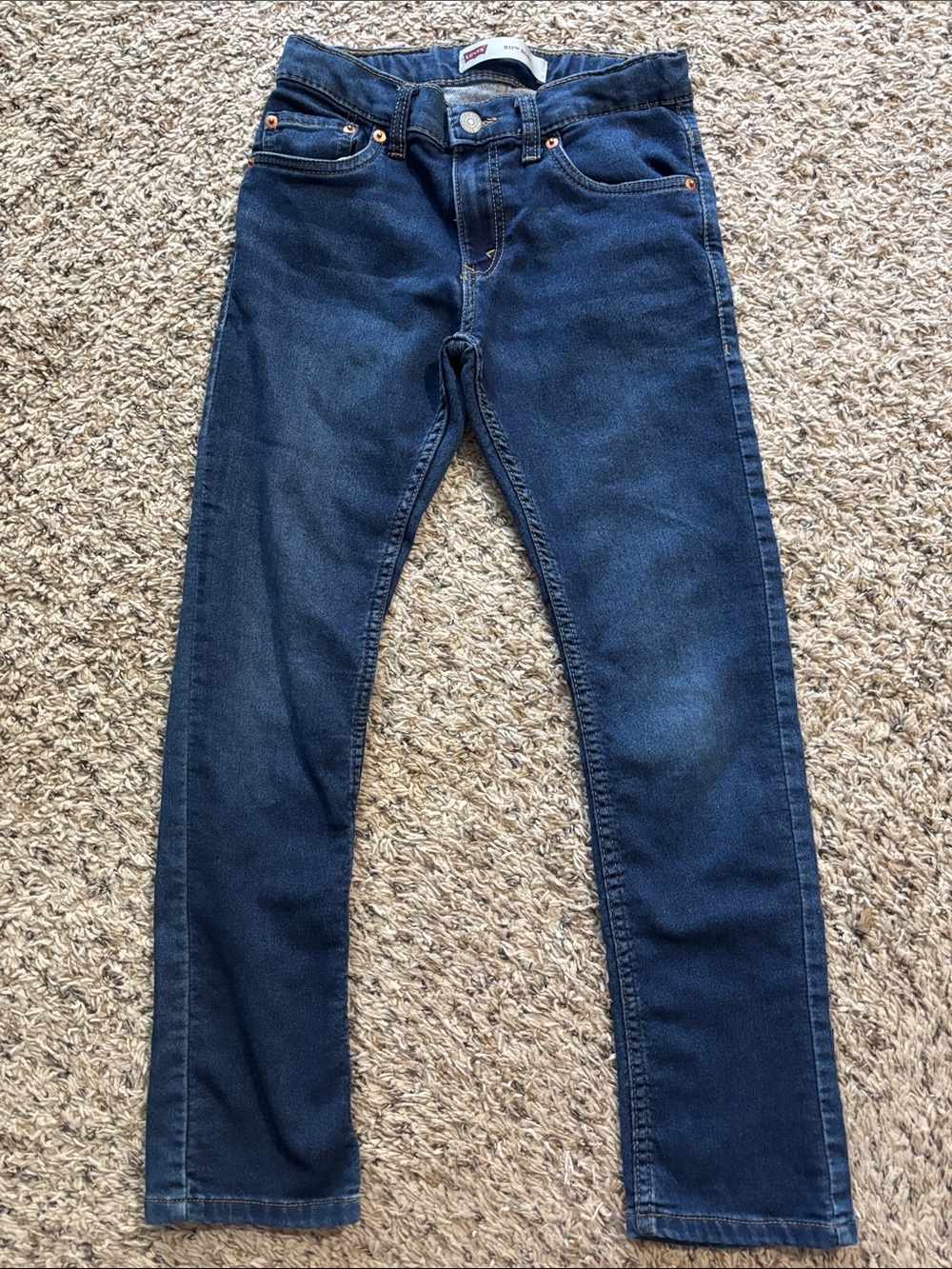 Levi's Kids Slim Fit Dark Blue Denim Jeans Size 12R